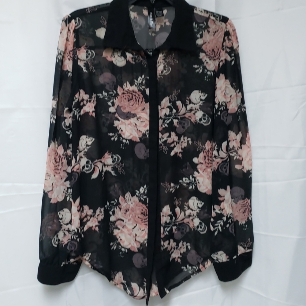 Woven top jr size Long sleeve